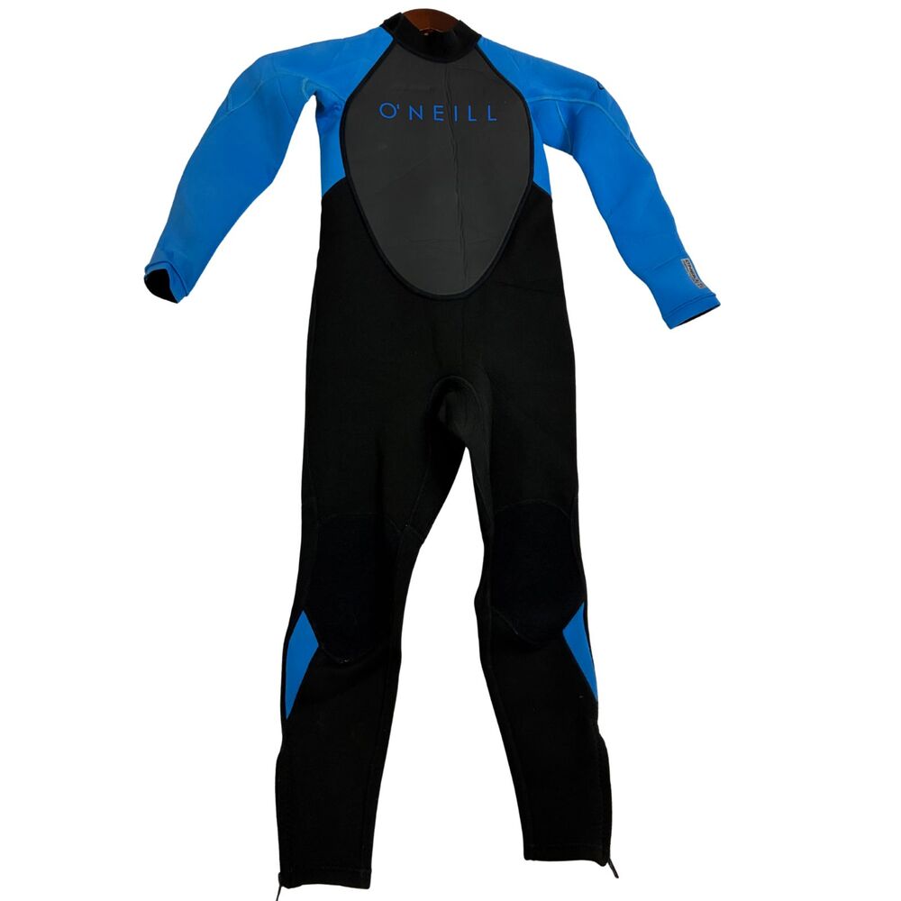 O'Neill Womens Wetsuit Size 8 Full Suit Black Blue Long Sleeve Back Zip Surf
